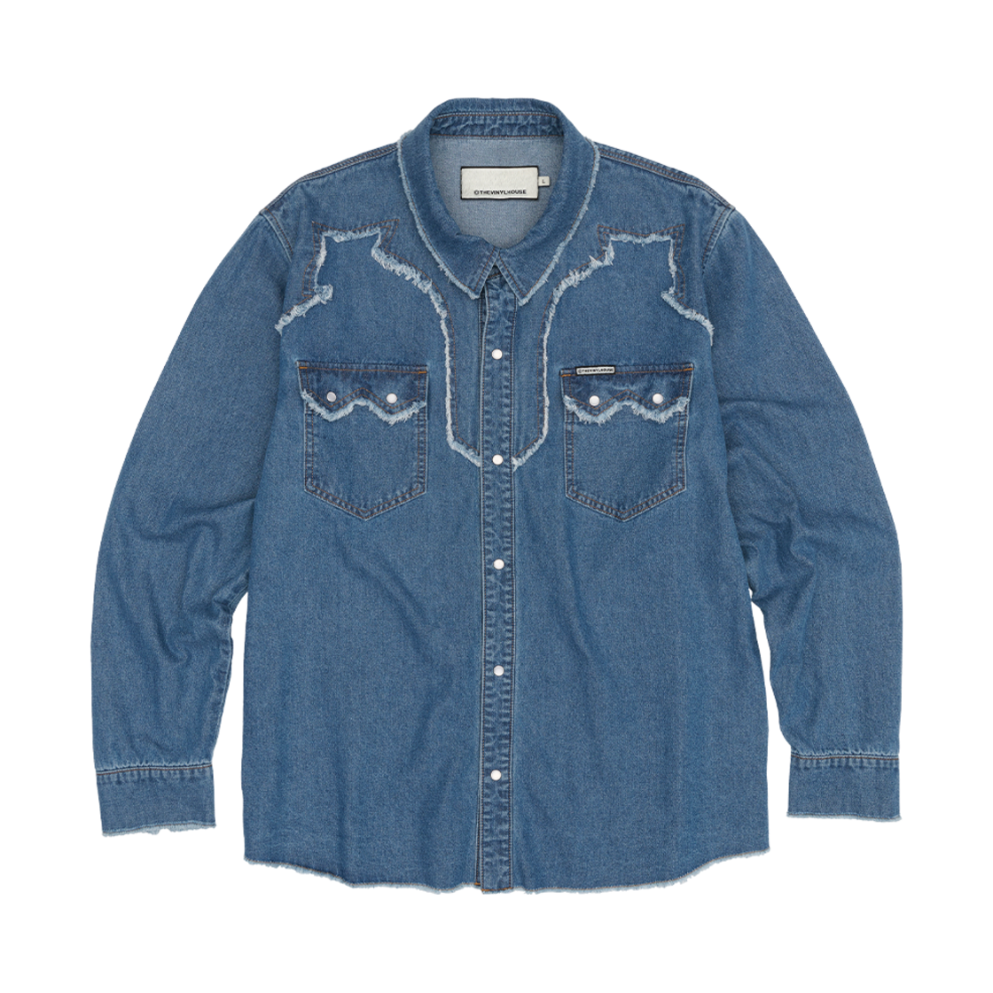 더바이닐하우스 웨스턴 데님 셔츠 블루(Thevinylhouse Western Denim Shirts Blue)