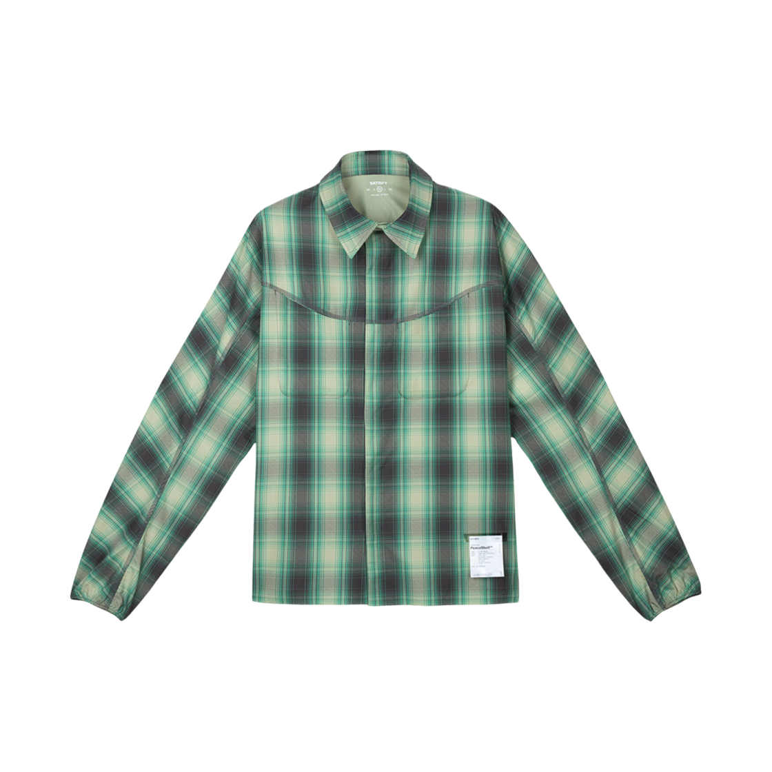 새티스파이 피스쉘 리버 셔츠 체크 그린(Satisfy PeaceShell River Shirt Check Green)