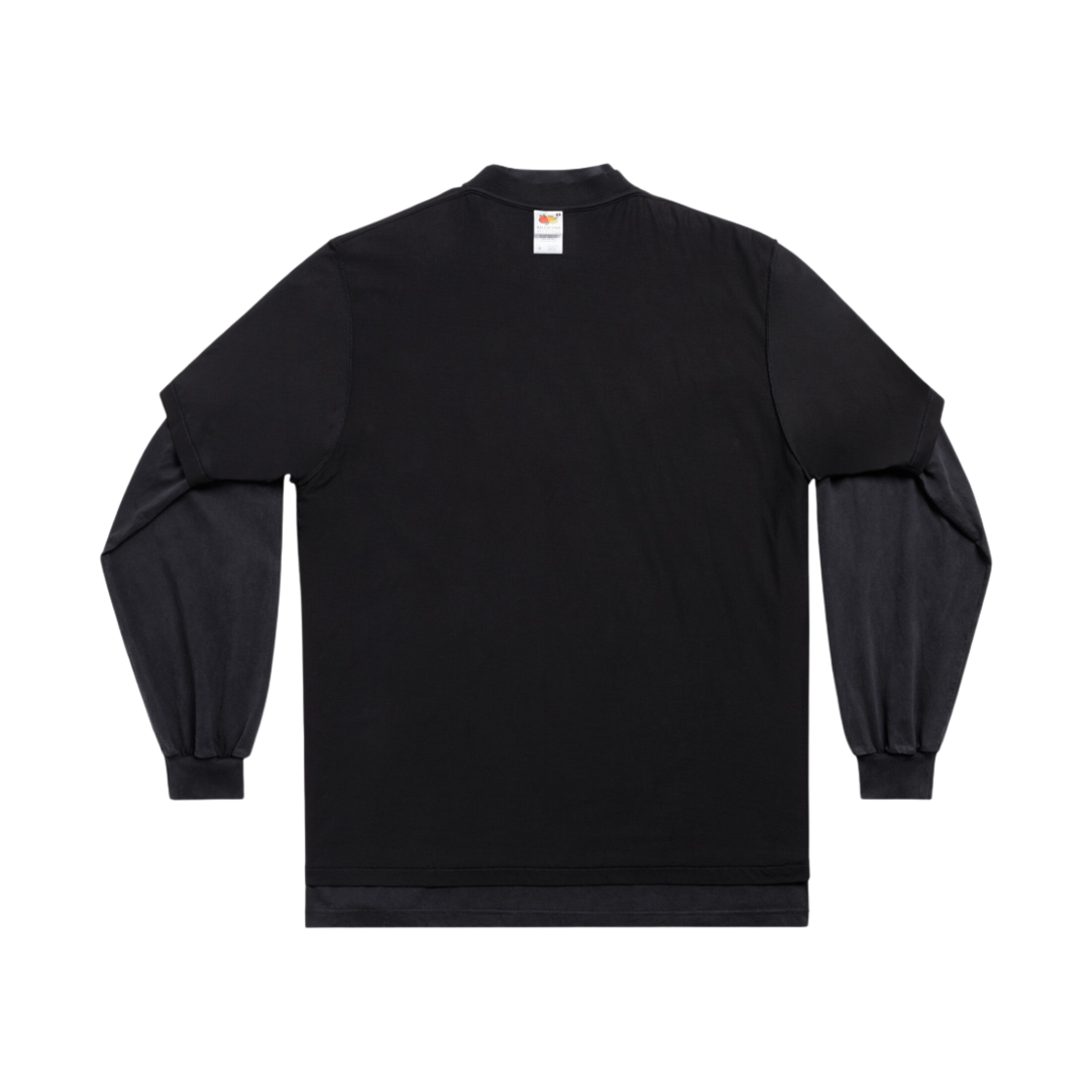 발렌시아가 미러 더블 트롱프 뢰유 오버사이즈 롱슬리브 티셔츠 블랙(Balenciaga Mirror Double Trompe L’oeil Oversized Long Sleeve T-Shirt Black) - 2