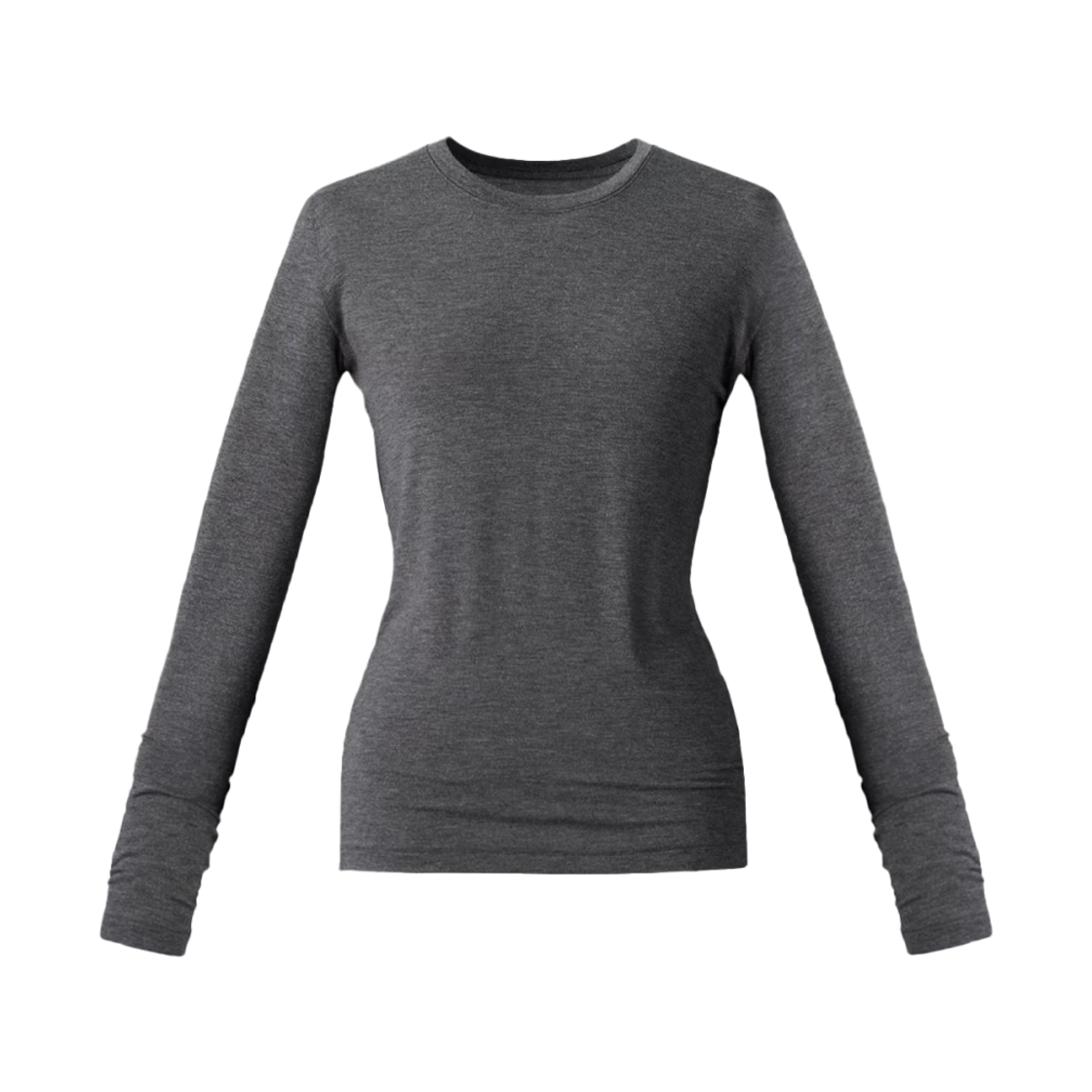 469765-07 (W) Uniqlo C Heattech Cashmere Blend Crew Neck Long Sleeve T-Shirt Extra Warm Gray - JP