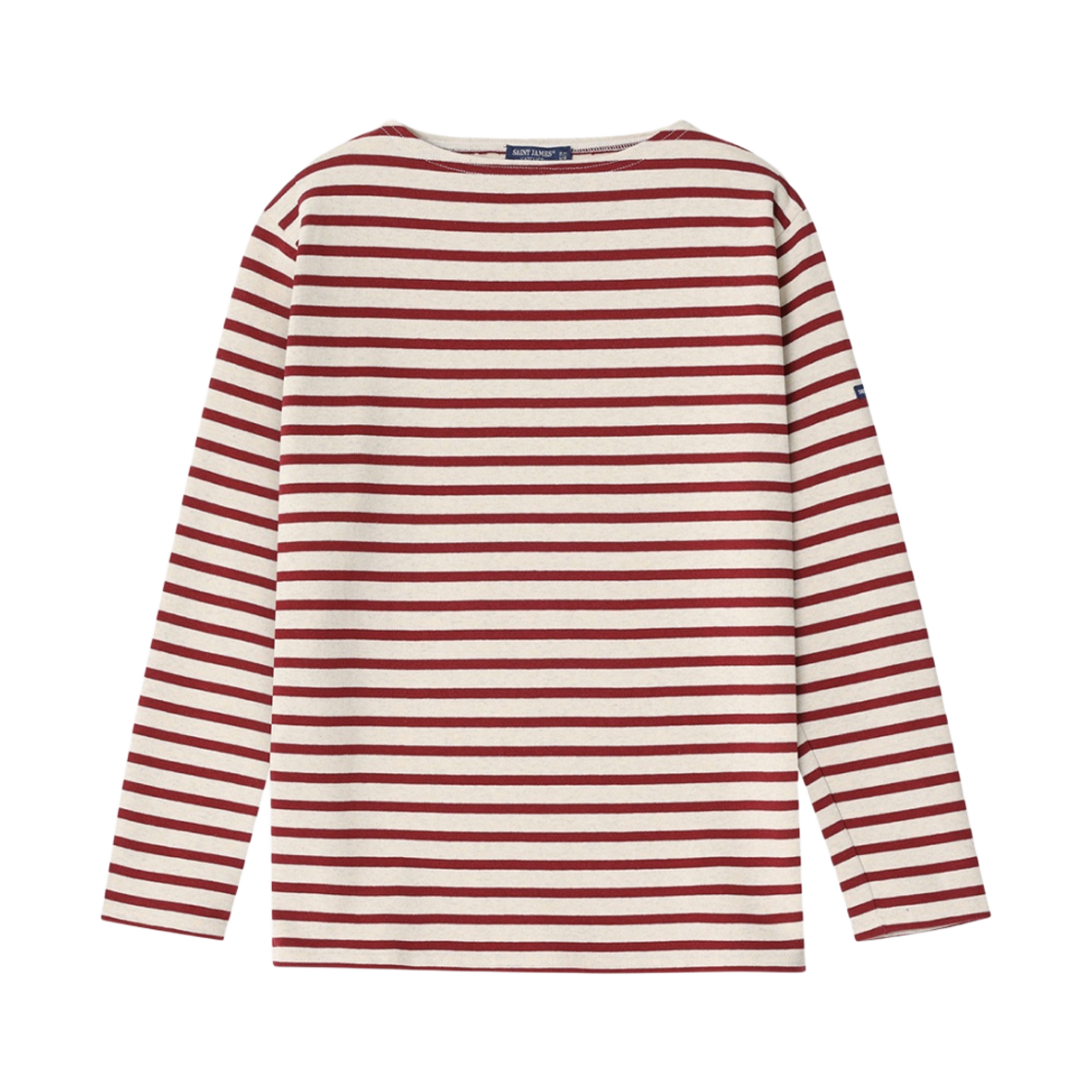 세인트 제임스 길도 R A 스트라이프 세일러 롱슬리브 티셔츠 샹브르 와인(Saint James Guildo R A Striped Sailor Long Sleeve T-Shirt Chanvre Wine) - 1