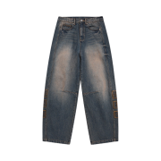 Karactor Vintage Emblem Denim Pants Muddy Blue