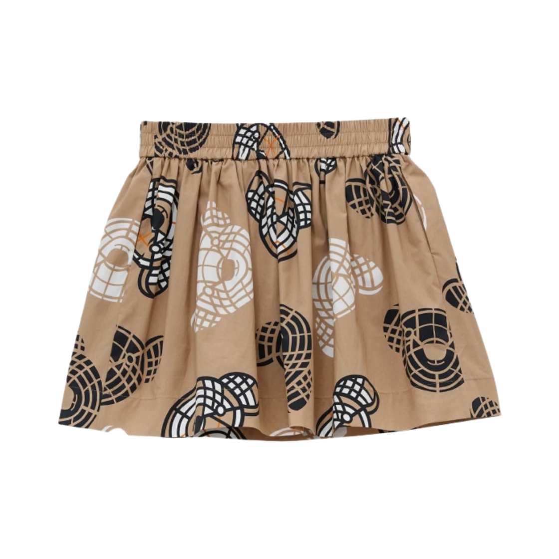 (키즈) 버버리 토마스 베어 프린트 코튼 스커트 아카이브 베이지((Kids) Burberry Thomas Bear Print Cotton Skirt Archive Beige) - 2