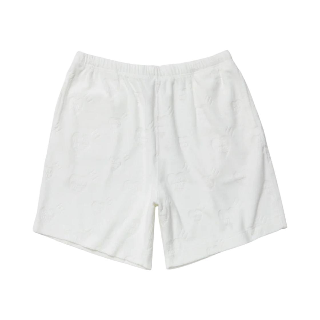 휴먼 메이드 하트 파일 쇼츠 화이트(Human Made Heart Pile Shorts White) - 1