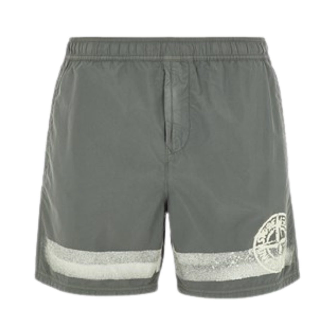 스톤 아일랜드 B0845 스트라이프 원 프린트 레귤러 핏 스윔 트렁크 머스크 그린 - 24SS(Stone Island B0845 Stripes One Print Regular Fit Swim Trunks Musk Green - 24SS) - 1