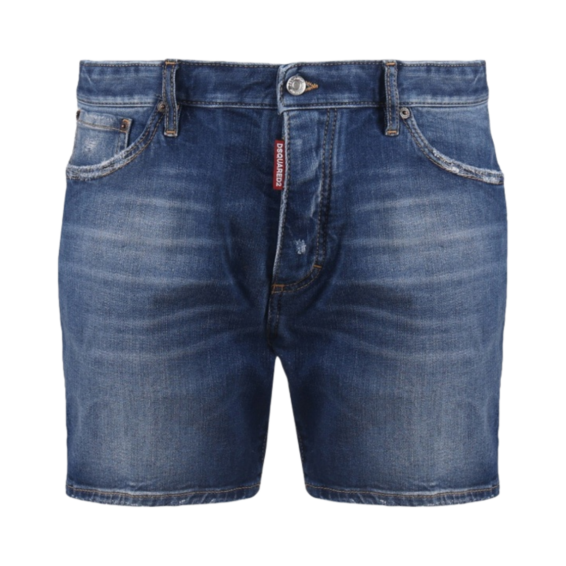 S71MU0709S30663470 Dsquared2 Medium Clean Wash Dan Commando Shorts Blue