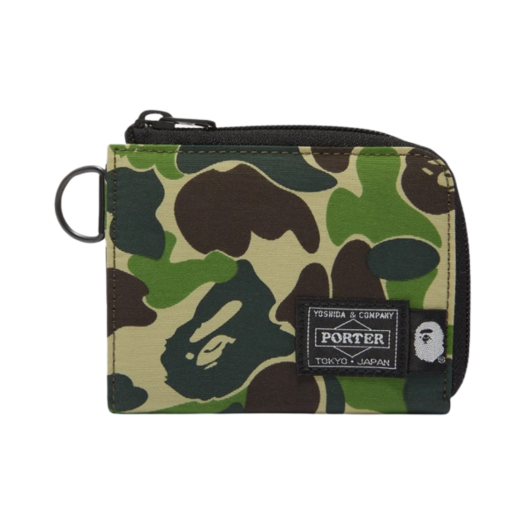 001GDH831906M BAPE x Porter ABC Camo Mini Wallet Green
