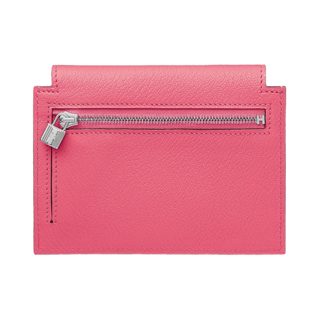 에르메스 켈리 포켓 컴팩트 지갑 고트스킨 & 팔라듐 하드웨어 로즈 립스틱(Hermes Kelly Pocket Compact Wallet Goatskin & Palladium Rose Lipstick) - 3