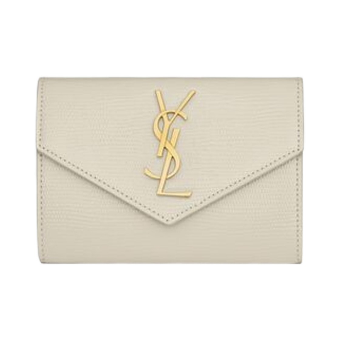 생로랑 카산드라 스몰 엔벨로프 월렛 리자드 엠보스 레더 블랑 빈티지(Saint Laurent Cassandre Small Envelope Wallet in Lizard Embossed Leather Blanc Vintage) - 1