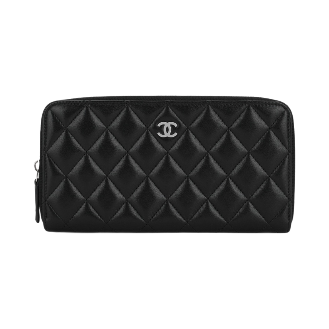 샤넬 클래식 롱 지퍼 지갑 램스킨 & 실버 메탈 블랙(Chanel Classic Long Zipped Wallet Lambskin & Silver Black) - 1