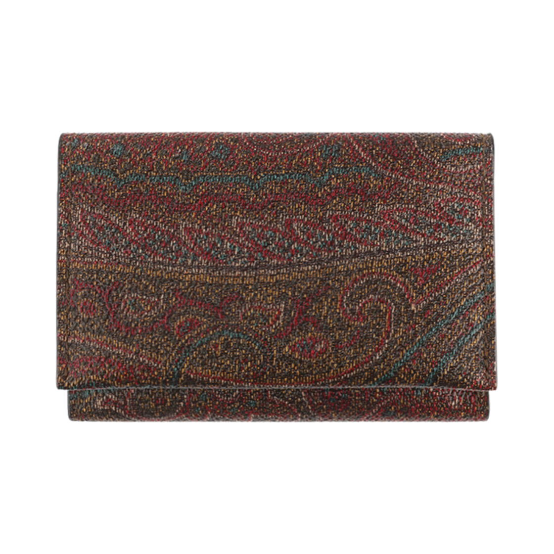 0N9558210600 Etro Paisley Cotton Card Holder Red