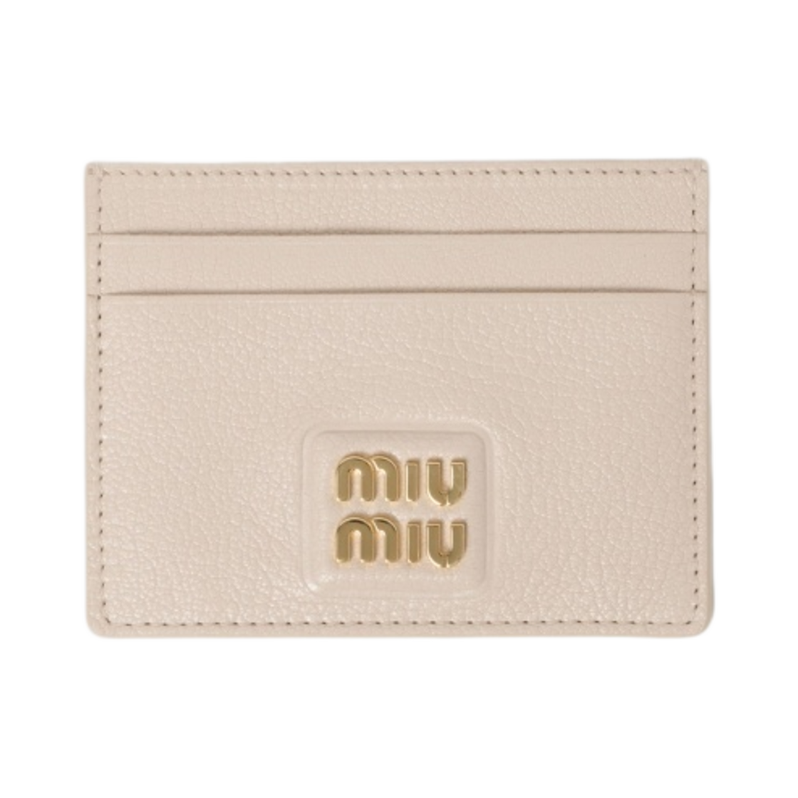 미우 미우 마드라스 가죽 카드 홀더 로우 화이트(Miu Miu Madras Leather Card Holder Raw White) - 1