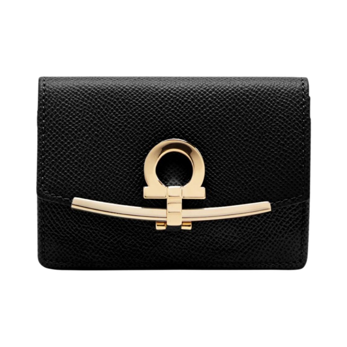 22D198-683350 Ferragamo Gancini Card Case Black