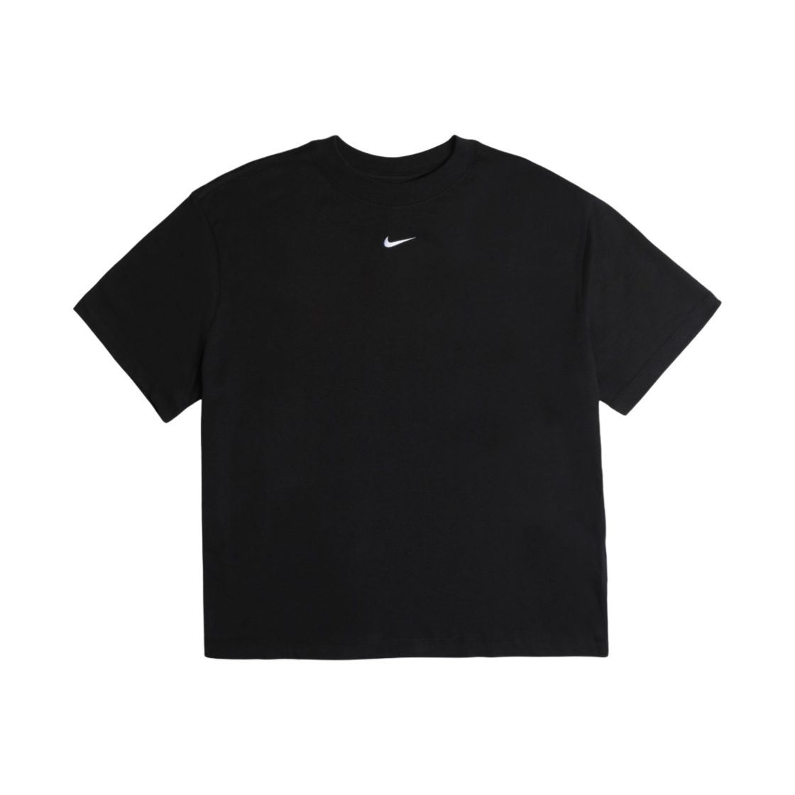 (W) 나이키 에센셜 숏슬리브 티셔츠 블랙 - 아시아((W) Nike Essential S/S T-Shirt Black - Asia) - 1