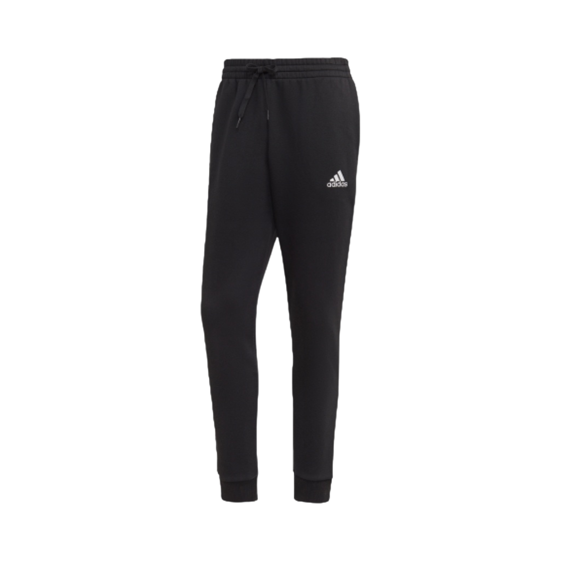아디다스 에센셜 플리스 레귤러 핏 테이퍼드 커프드 팬츠 블랙 - KR 사이즈(Adidas Essentials Fleece Regular Fit Tapered Cuffed Pants Black - KR Sizing) - 1