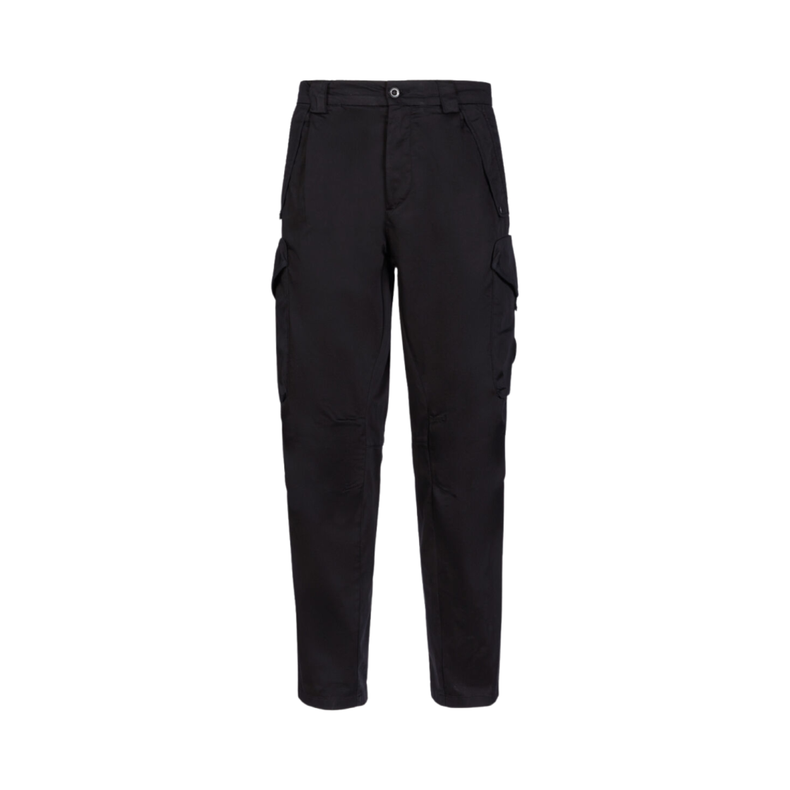 C.P. 컴퍼니 스트레치 사틴 루즈 핏 카고 팬츠 블랙 - 23SS(C.P. Company Stretch Sateen Loose Fit Cargo Pants Black - 23SS) - 1