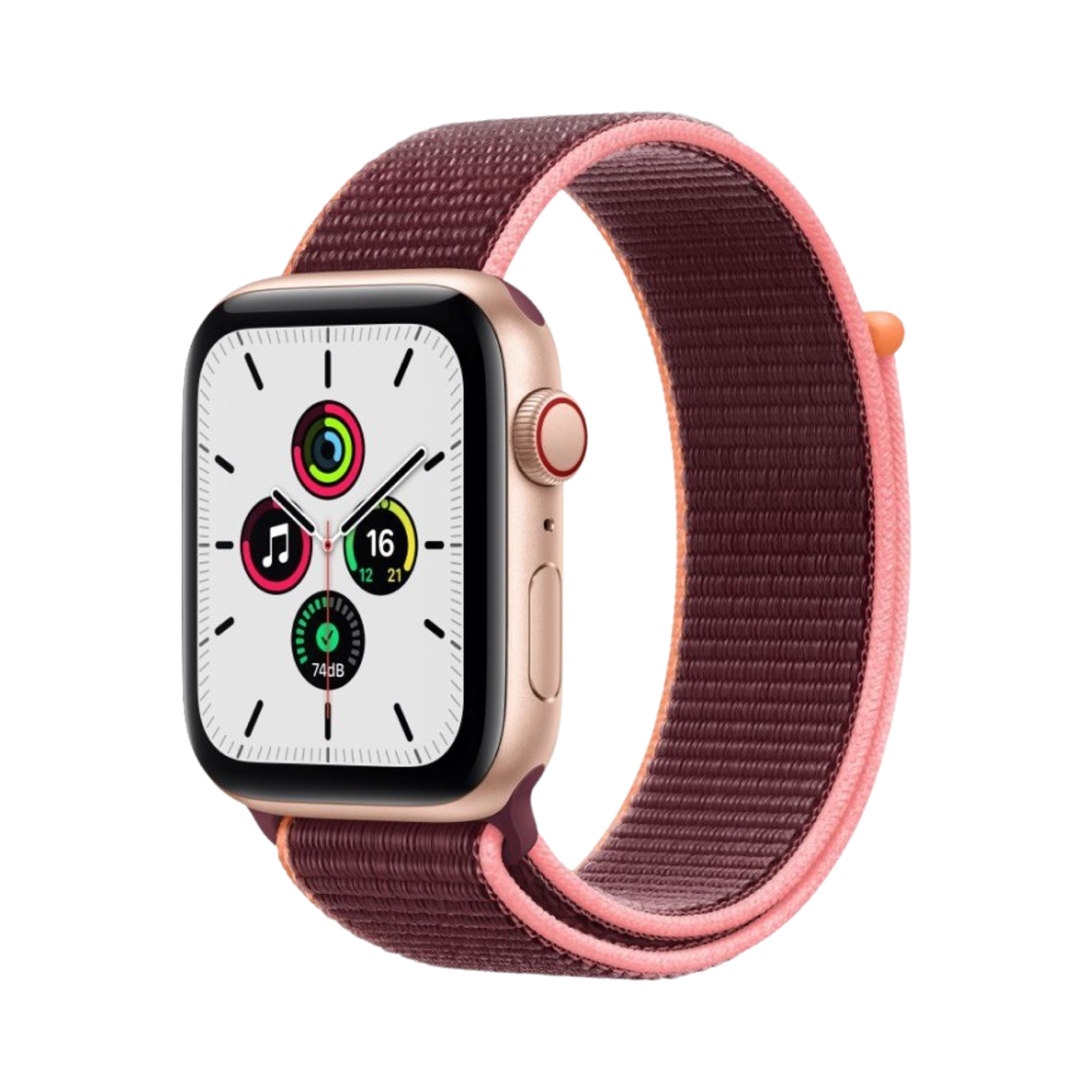 애플 워치 SE 44mm 셀룰러 골드 알루미늄 케이스 스포츠 루프 플럼 (국내 정식 발매 제품)(Apple Watch SE 44mm Cellular Gold Aluminum Case with Sport Loop Plum (Korean Ver.)) - 1