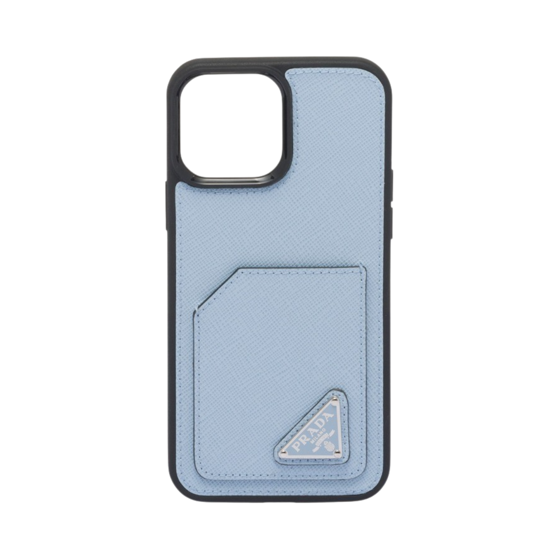2ZH150-2CKR-F0076 Prada Saffiano Leather iPhone 13 Pro Max Cover Light Blue