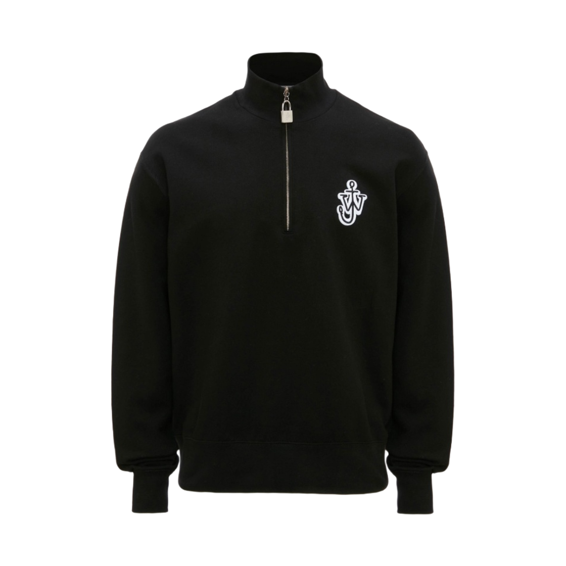 JO0164PG0861999 JW Anderson Padlock Half Zip Sweatshirt Black