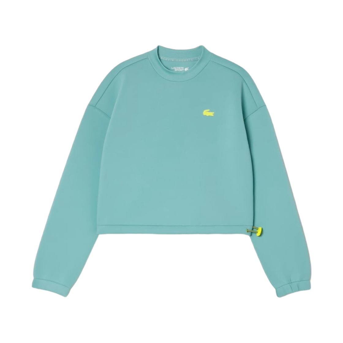 (W) 라코스테 스트링 포인트 크롭 스웨트셔츠 민트((W) Lacoste String Point Crop Sweatshirt Mint) - 1