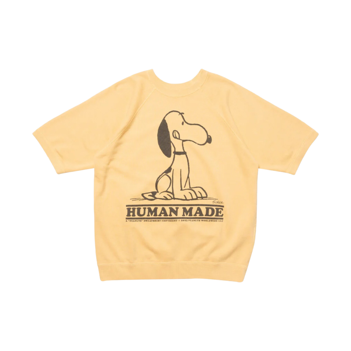 HM25CS049 Human Made Peanuts S/S Sweatshirt #1 Yellow