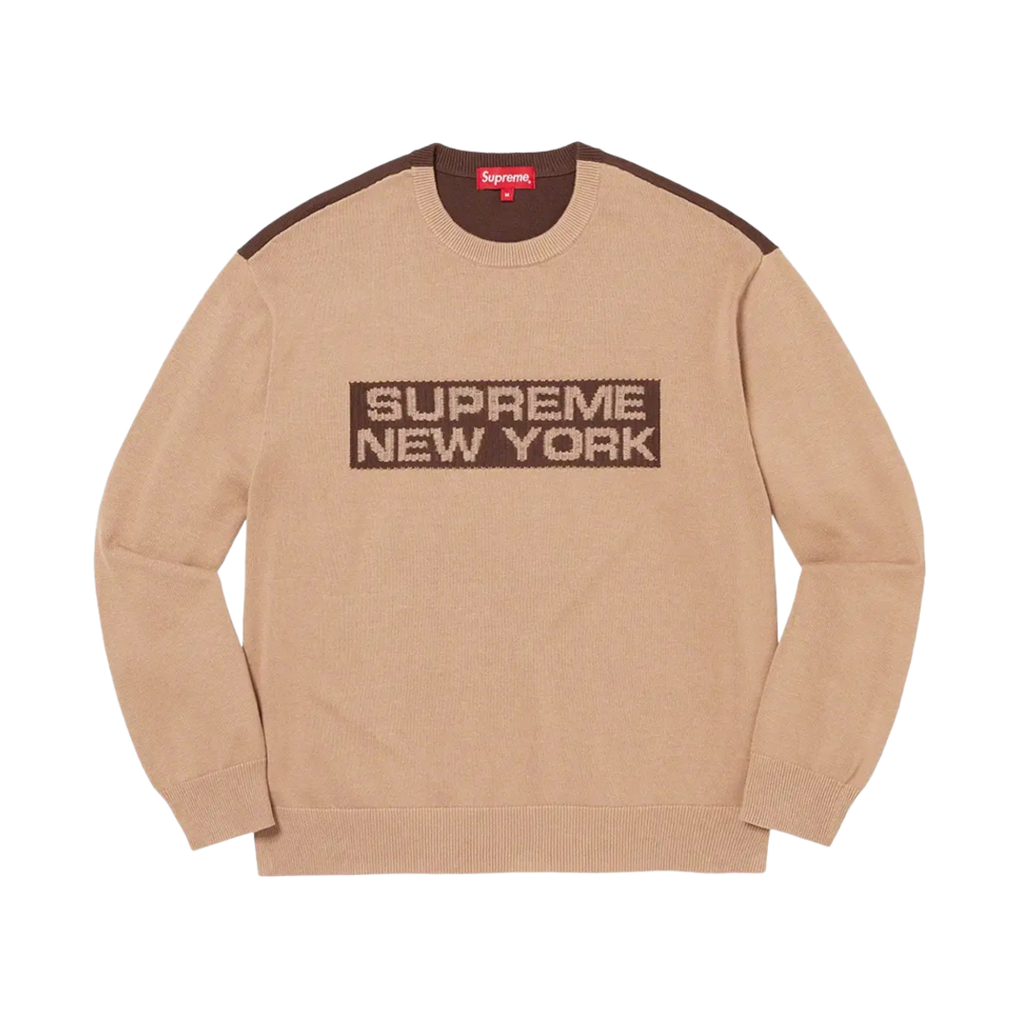 - Supreme 2-Tone Sweater Light Brown - 22SS