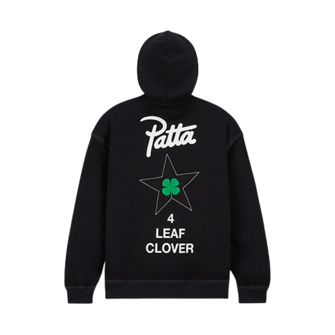 컨버스 x 파타 네잎클로버 유틸리티 플리스 후드 블랙(Converse x Patta Four Leaf Clover Utility Fleece Hoodie Black)