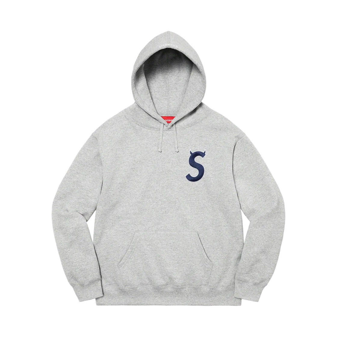 슈프림 S 로고 후드 스웨트셔츠 헤더 그레이 - 22FW