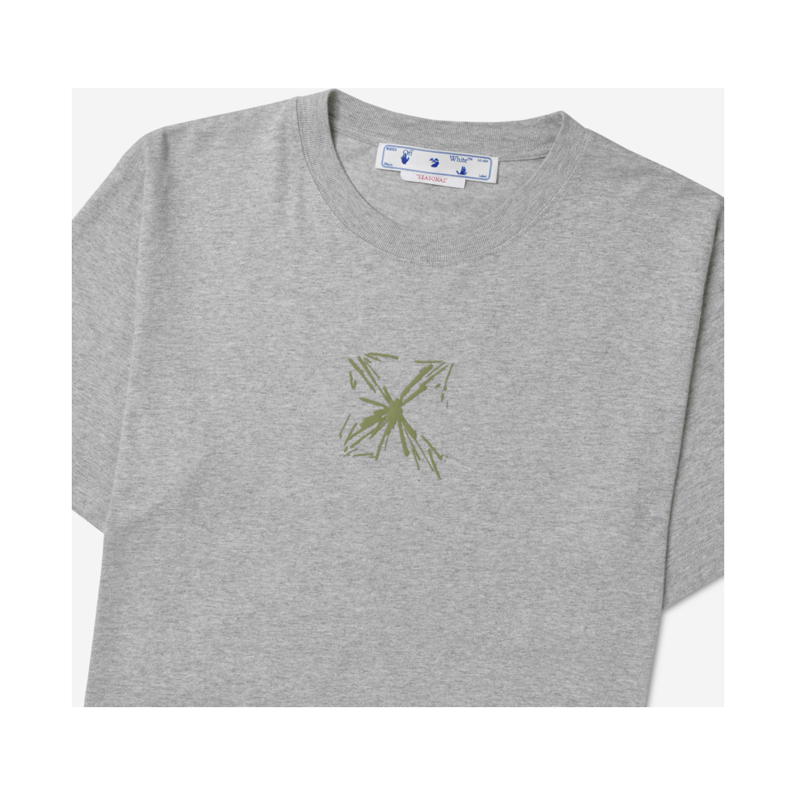 오프화이트 스플래쉬 애로우 슬림 숏슬리브 티셔츠 멜란지 그레이 베이지(Off-White Splash Arrow Slim S/S T-Shirt Melange Grey Beige) - 3