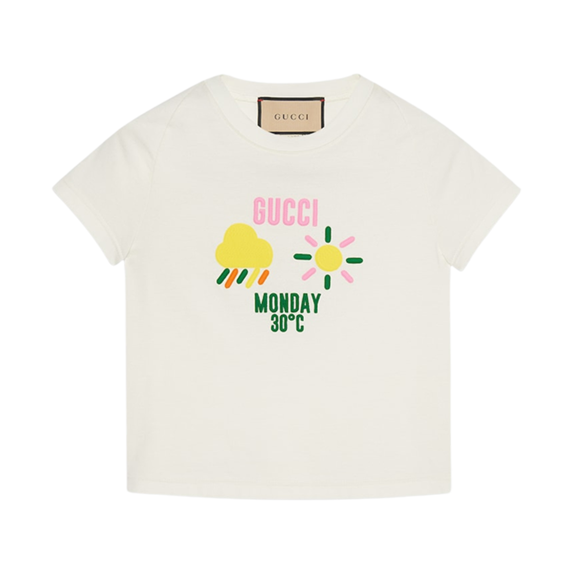 (W) 구찌 코튼 저지 티셔츠 오프 화이트((W) Gucci Cotton Jersey T-Shirt Off White)