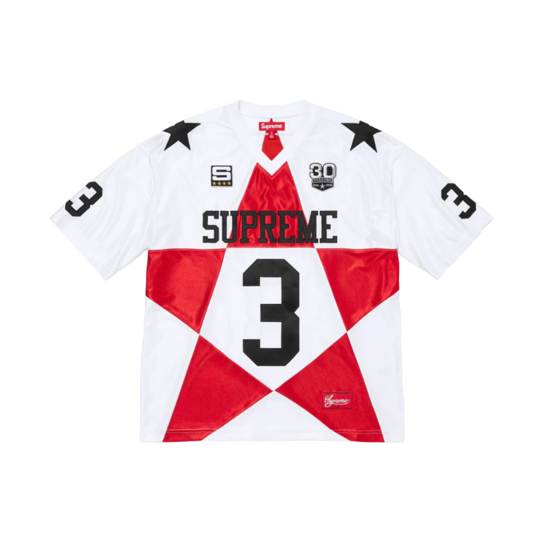 슈프림 스타 풋볼 저지 화이트 - 24FW