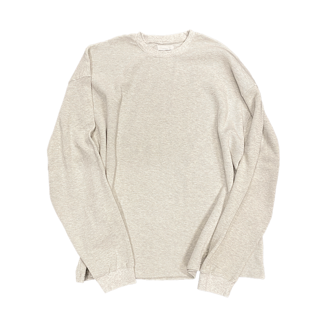 언더마이카 무.76 안티 Fxxking 로고 플레이 빈티지 써멀 롱슬리브 오트밀(Undermycar Mu.76 Anti Fxxking Logo Play Vintage Thermal Long Sleeve Oatmeal)