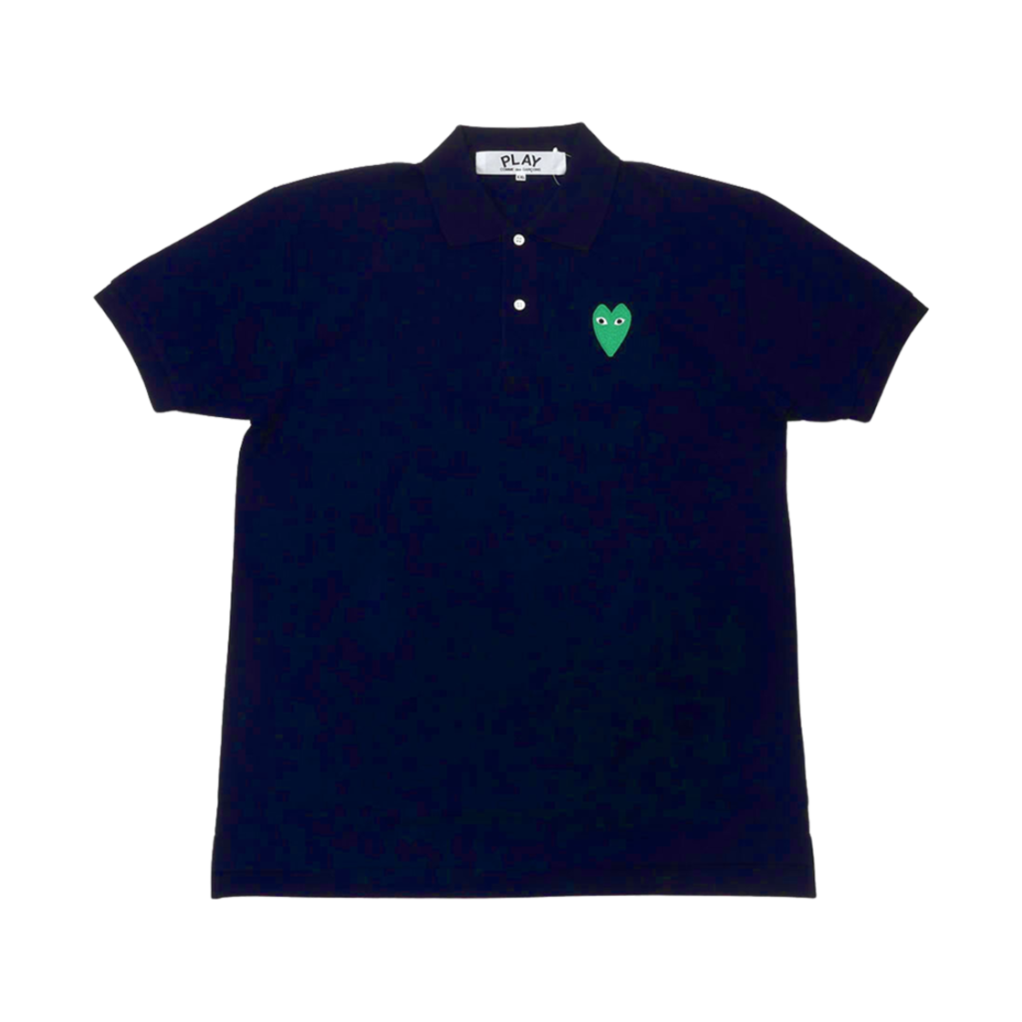플레이 꼼데가르송 그린 하트 폴로 셔츠 네이비(Play Comme des Garcons Green Heart Polo Shirt Navy) - 1