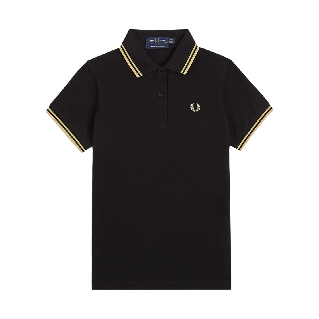 AFPF2510012-157 Fred Perry Womens G12 Twin Tipped Fred Perry Shirt Black/Champagne