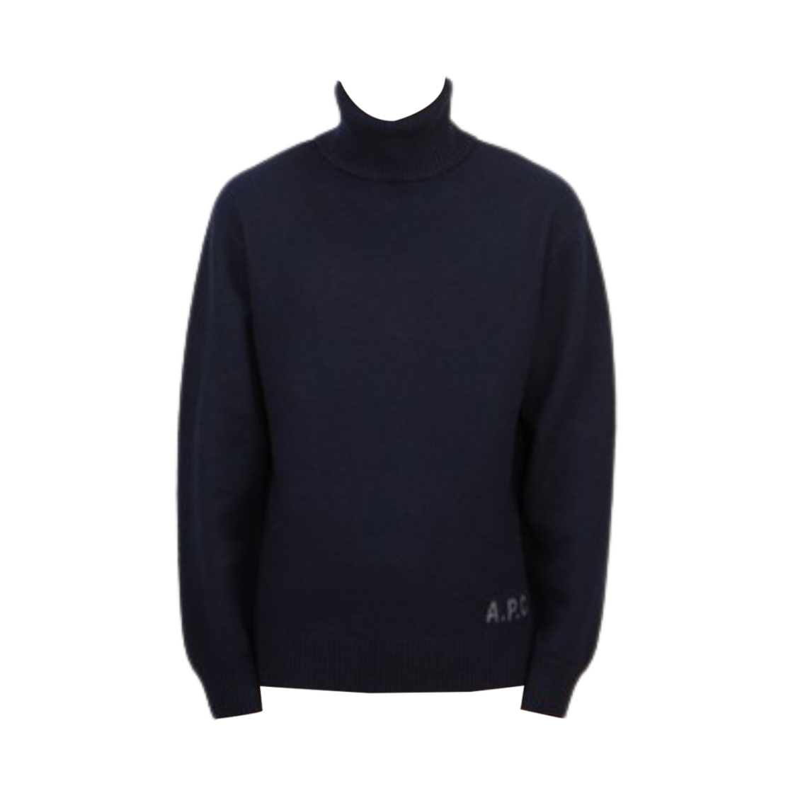 아페쎄 월터 자수 로고 터틀넥 니트 다크 네이비 카멜(A.P.C. Walter Embroidered Logo Turtleneck Knit Dark Navy Camel) - 1
