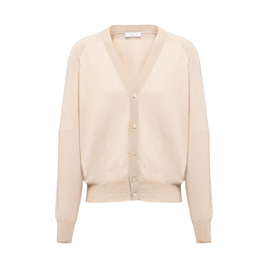 프라다 워스트 울 가디건 알비노 화이트(Prada Worsted-Wool Cardigan Albino White) - 1