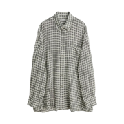 Our Legacy Borrowed BD Shirt Dark Grey Sheer Check