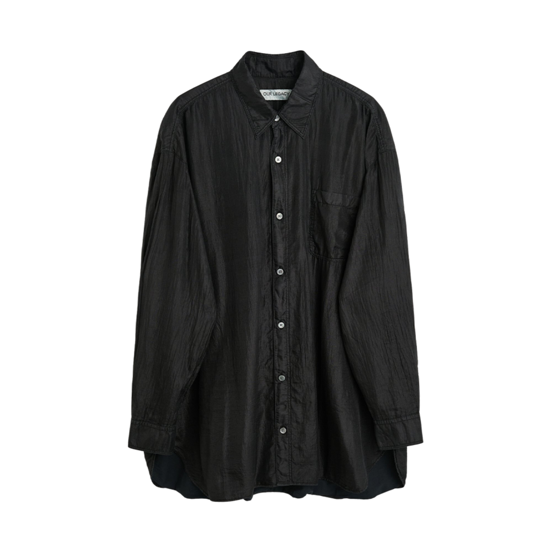 아워레가시 달링 셔츠 코튼 실크 블랙(Our Legacy Darling Shirt Cotton Silk Black) - 1