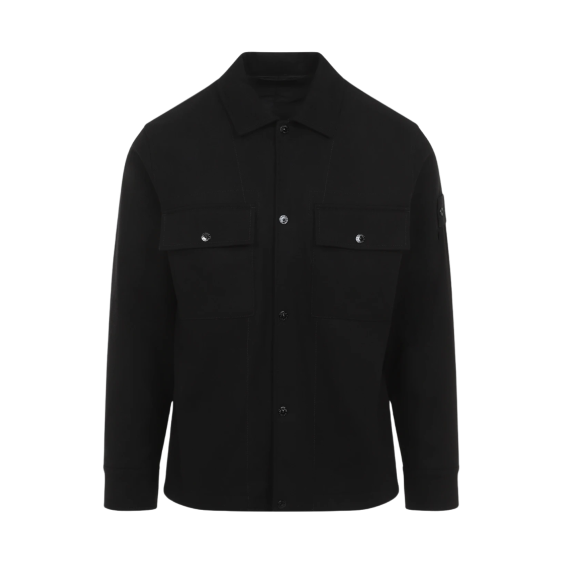 8115120F4-V0029 Stone Island 120F4 Ghost Overshirt Black - 24FW