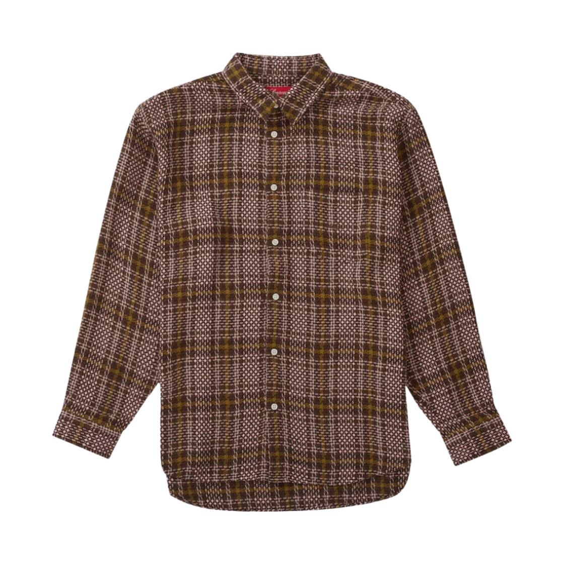 슈프림 바스켓 위브 플래드 셔츠 브라운 - 23SS(Supreme Basket Weave Plaid Shirt Brown - 23SS) - 1