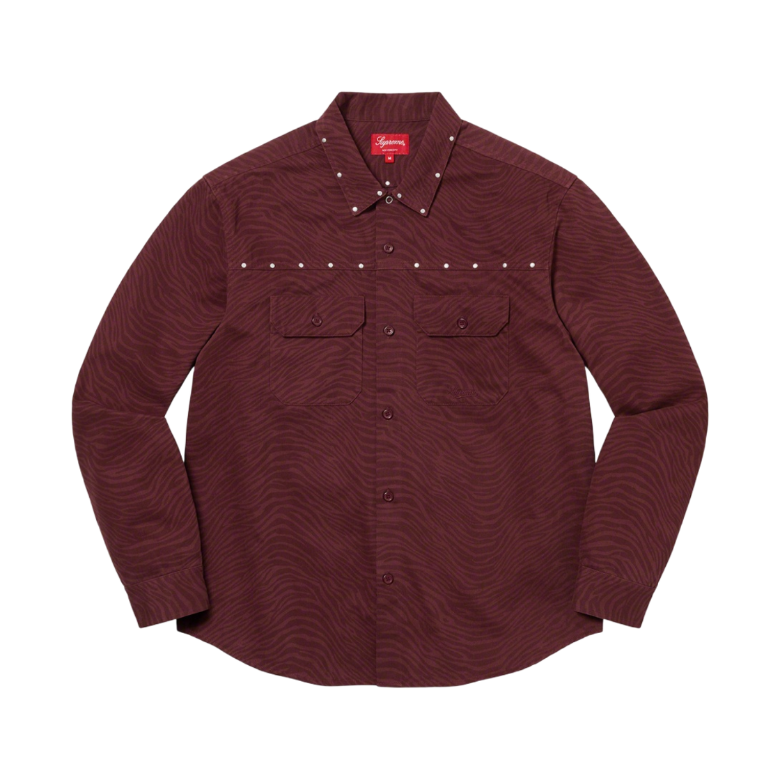 슈프림 스터드 워크 셔츠 버건디 - 22FW(Supreme Studded Work Shirt Burgundy - 22FW) - 1