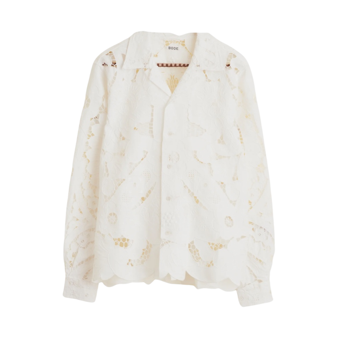 보디 호스타 컷워크 롱슬리브 셔츠 화이트(Bode Hosta Cutwork Long Sleeve Shirt White)