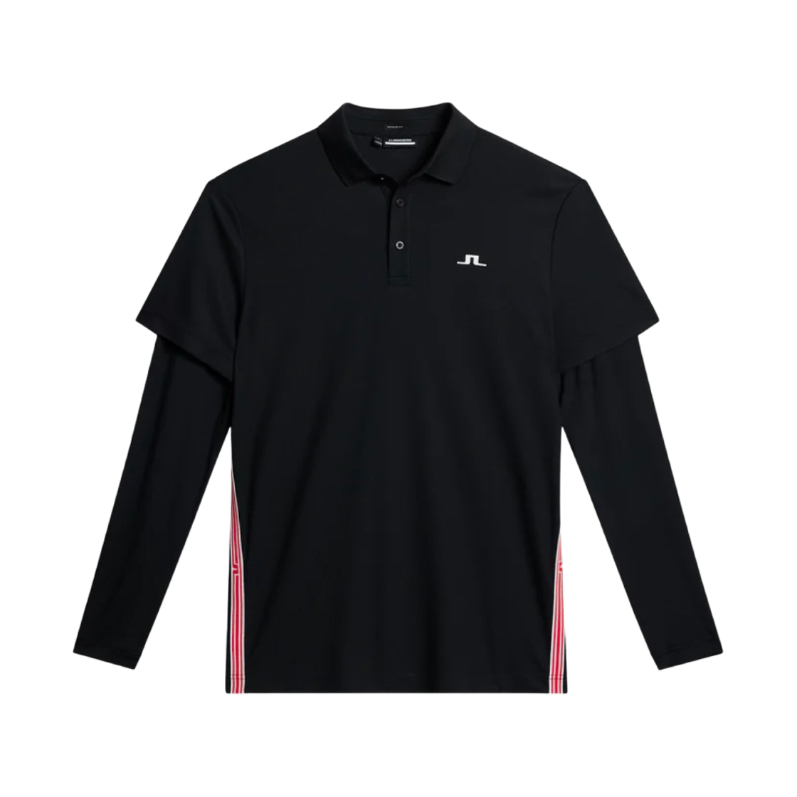 제이린드버그 리암 레귤러 핏 롱슬리브 폴로 블랙(J.Lindeberg Liam Regular Fit Long Sleeve Polo Black)