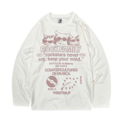 DEFYCLUBROBBERS Rock Family LS T-Shirt Indi Pink