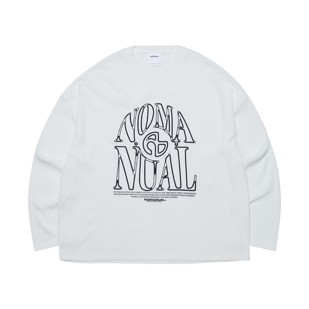 노매뉴얼 S.N.A 니트 롱슬리브 화이트(NOMANUAL S.N.A Knit Long Sleeve White)