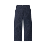 Pottery One Washed Wide Denim Cotton High Density Twill Denim Cloth Washer Finish Blue