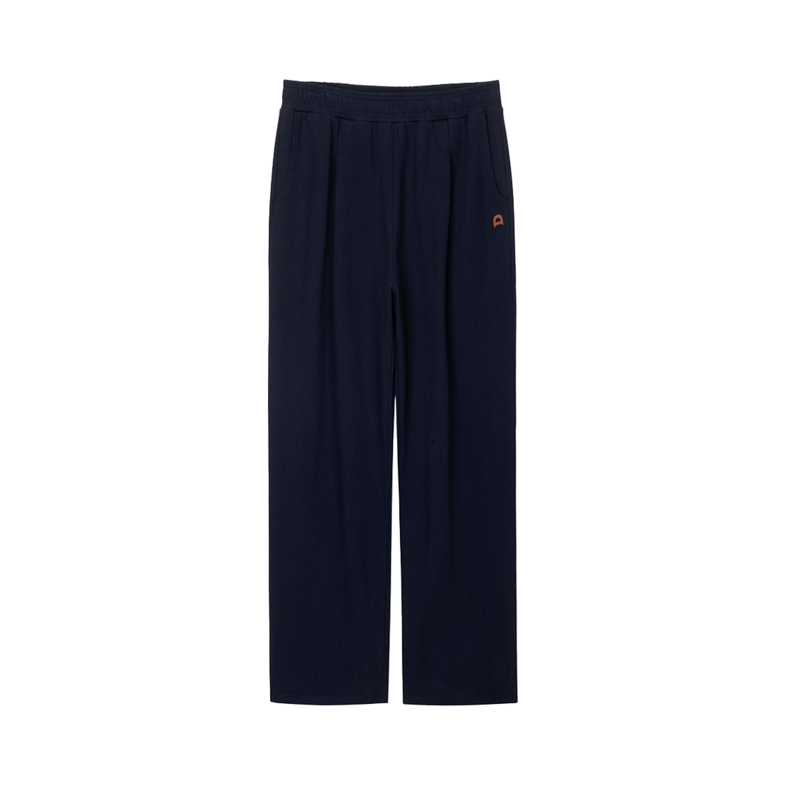 던스트 유니섹스 레더 로고 와이드 스웨트 팬츠 프렌치 네이비(Dunst Unisex Leather Logo Wide Sweat Pants French Navy)