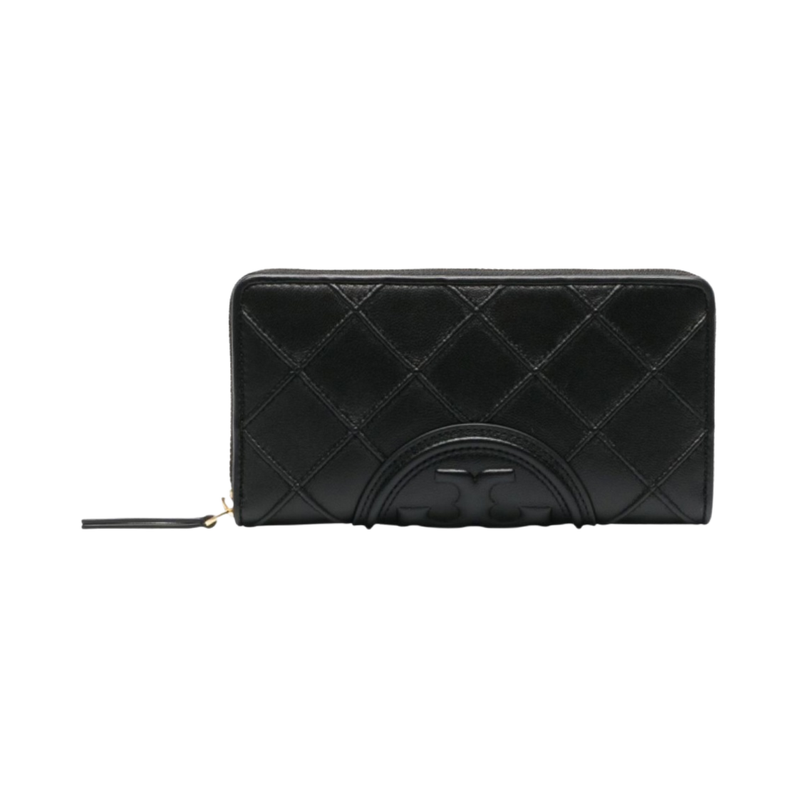 140344-001 Tory Burch Fleming Soft Zip Continental Wallet Black