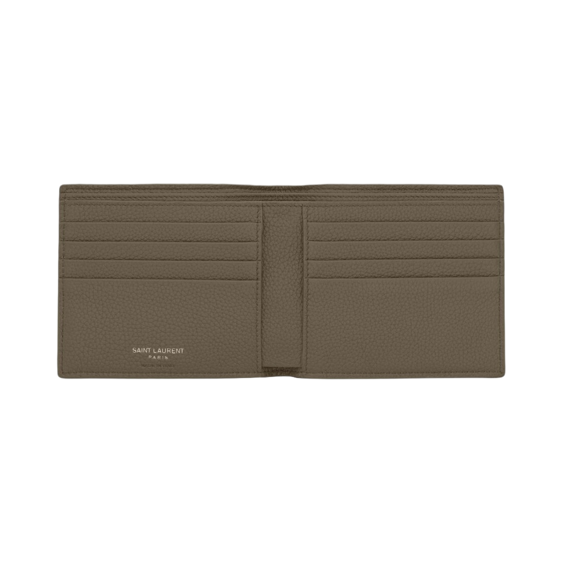 생로랑 그레인드 레더 타이니 카산드라 이스트/웨스트 지갑 다크 카키(Saint Laurent Tiny Cassandre East/West Wallet in Grained Leather Dark Khaki) - 2