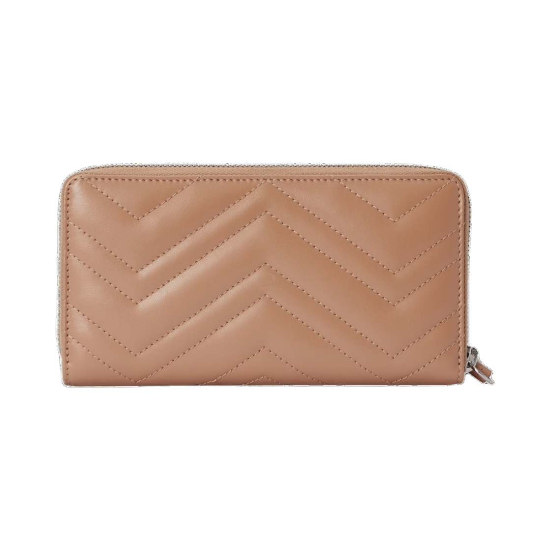 구찌 GG 마몽 마틀라세 집 어라운드 지갑 로즈 베이지 레더(Gucci GG Marmont Matelasse Zip Around Wallet Rose Beige Leather) - 3